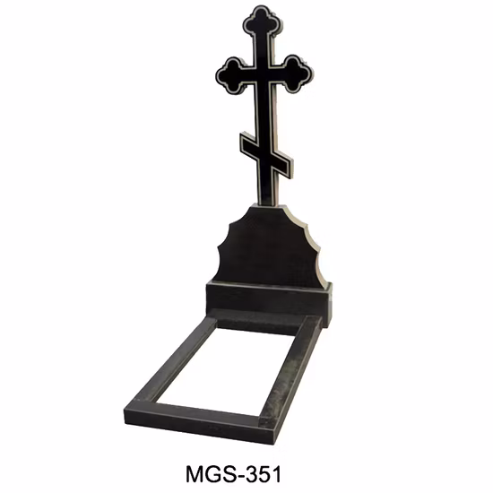 Custom Design Granite Memorial Tombstone with Kerbs for Russia